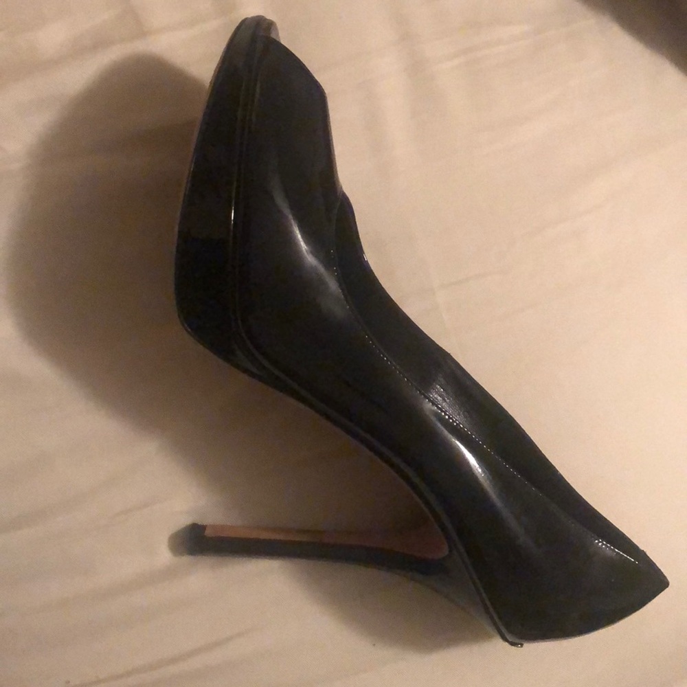 Dior Black Patent peep toe platform pumps 38 1/2 - Picture 2 of 8